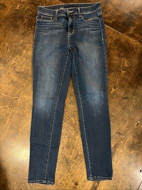 Slim High-Rise Women's Jeans - Dark Blue